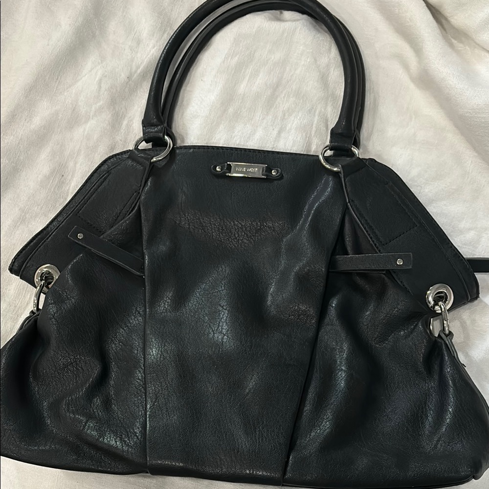 Black Leather Tote Bag